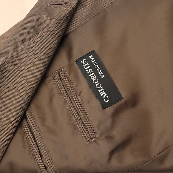EUC Vintage CARLOORESTES Brown Light Plaid Patterned Suit Made in Slovak… - Picture 7 of 17